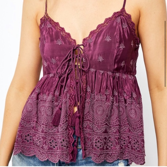 Free People Tops - Intimately Free People Jenna Embroidered tank C30